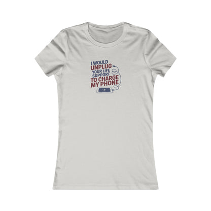 Your Life Support < Charging My Phone — Retro Women's Tee (Light)