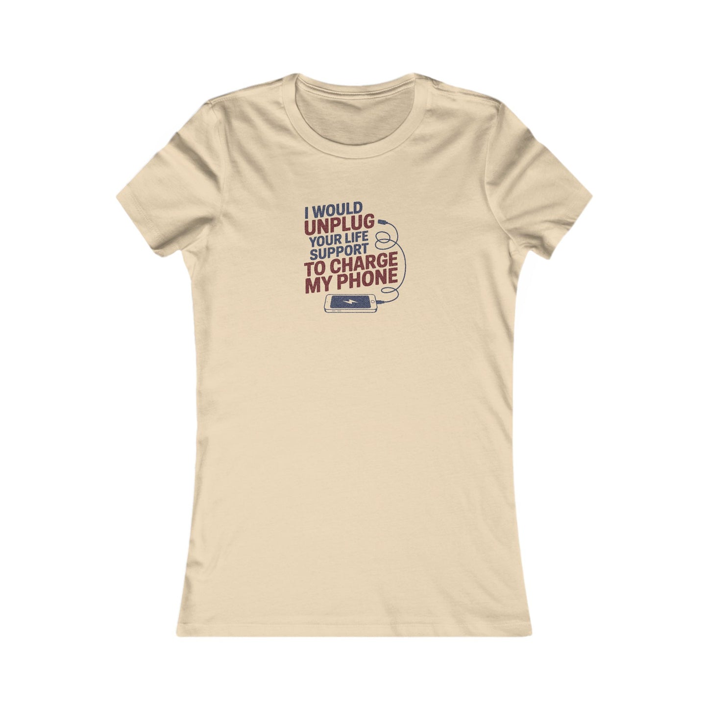 Your Life Support < Charging My Phone — Retro Women's Tee (Light)