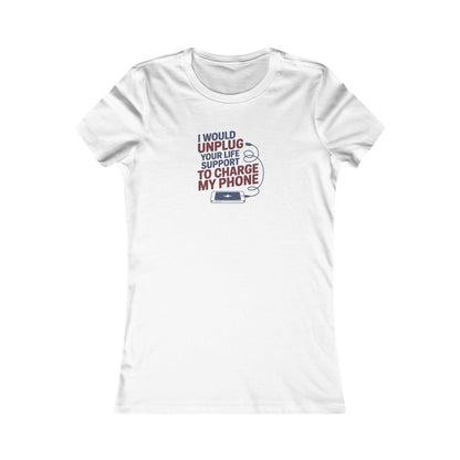 Your Life Support < Charging My Phone — Retro Women's Tee (Light)