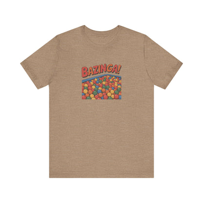 Bazinga! Ball Pit — Big Bang Theory Retro Tee (Light)