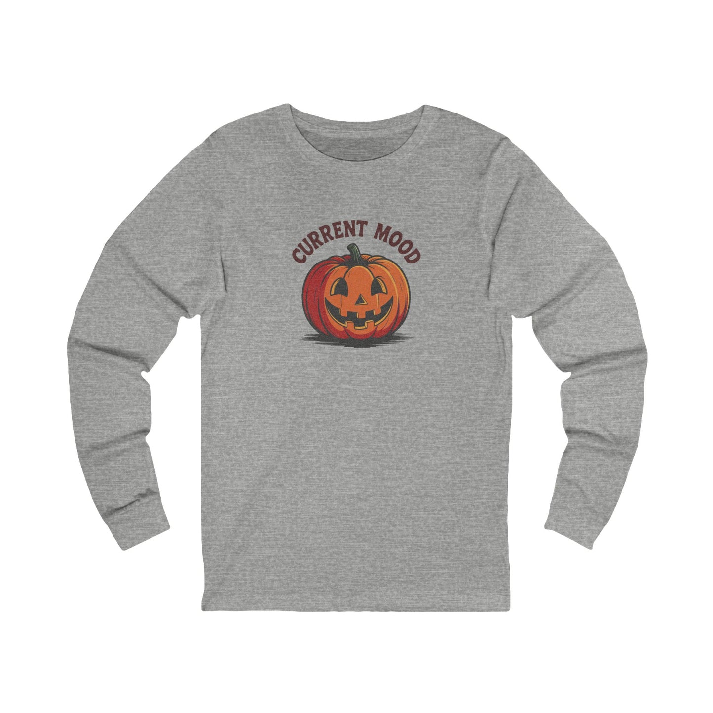 Current Mood (Classic Pumpkin) — Retro Halloween Long Sleeve (Light)