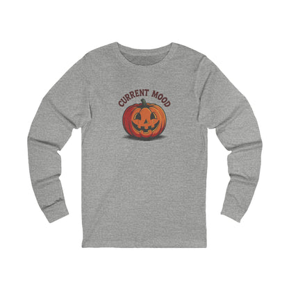 Current Mood (Classic Pumpkin) — Retro Halloween Long Sleeve (Light)