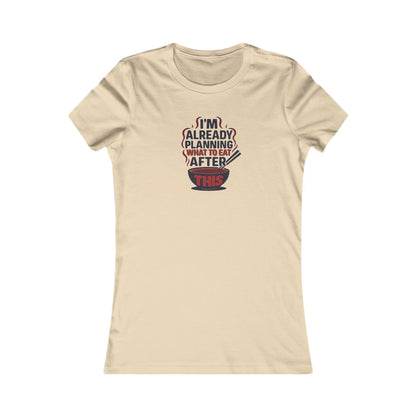 Planning What to Eat After This — Retro Foodie Women's Tee (Light)