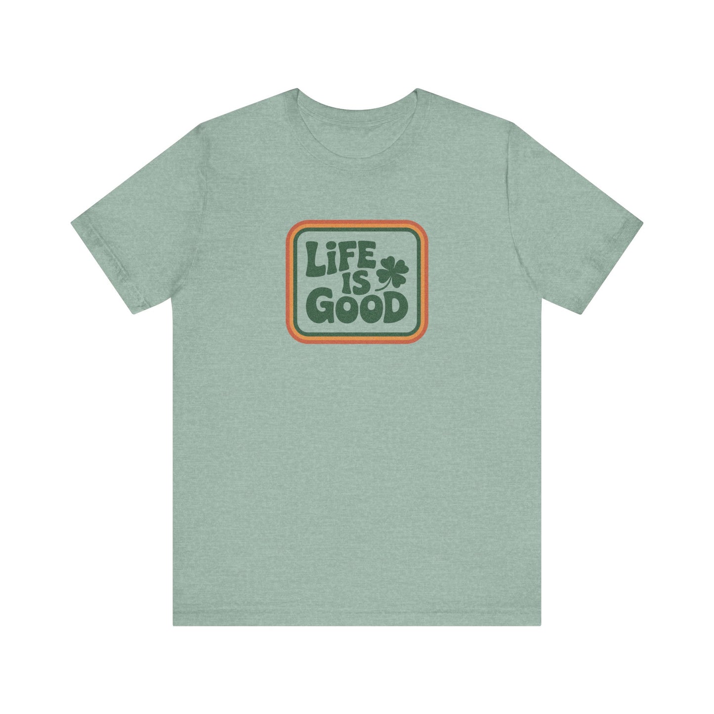 Life Is Good, Shamrock Style — St. Patrick’s Retro Tee (Light)