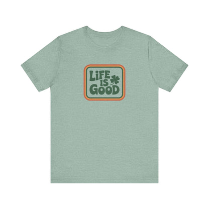 Life Is Good, Shamrock Style — St. Patrick’s Retro Tee (Light)