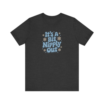 It's a Bit Nipply Out — Christmas Vacation Retro Tee (Dark)