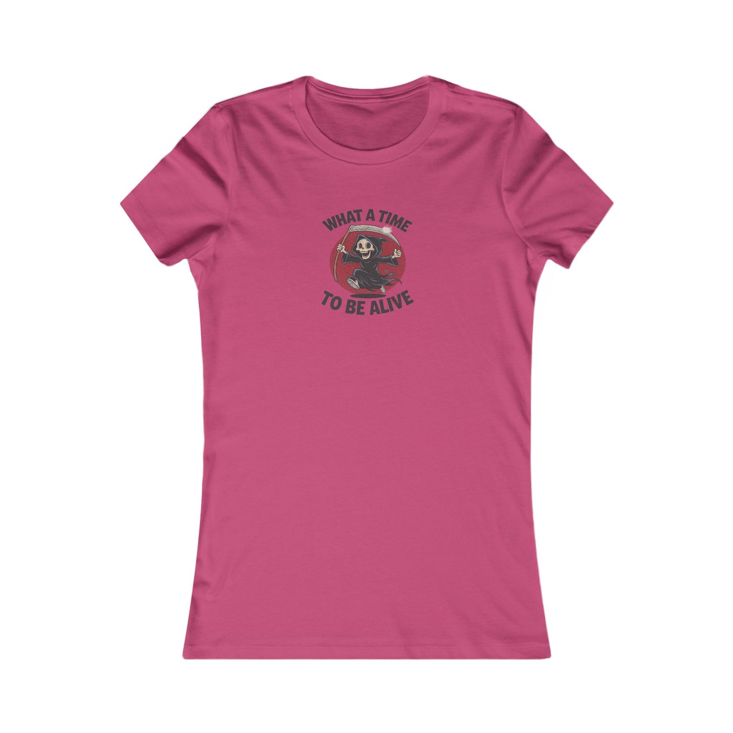 What a Time to Be Alive — Not-So-Grim Reaper Retro Women's Tee (Light)