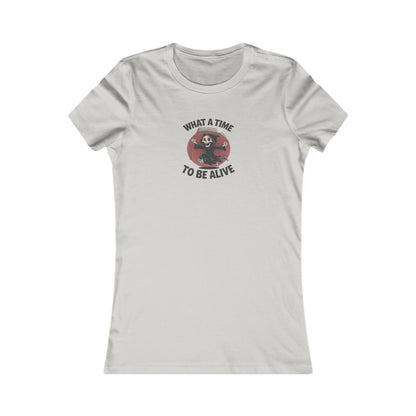 What a Time to Be Alive — Not-So-Grim Reaper Retro Women's Tee (Light)