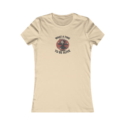 What a Time to Be Alive — Not-So-Grim Reaper Retro Women's Tee (Light)
