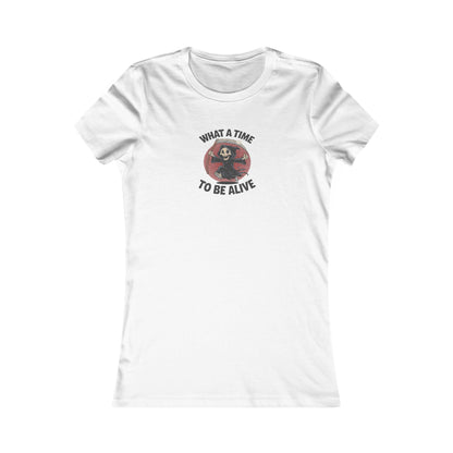 What a Time to Be Alive — Not-So-Grim Reaper Retro Women's Tee (Light)