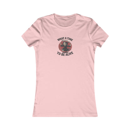 What a Time to Be Alive — Not-So-Grim Reaper Retro Women's Tee (Light)