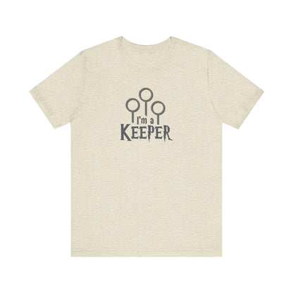 I’m a Keeper — Harry Potter Quidditch Retro Tee (Light)
