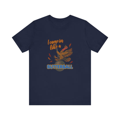 Like a Butterball — Miley Cyrus Thanksgiving Parody Retro Tee (Dark)