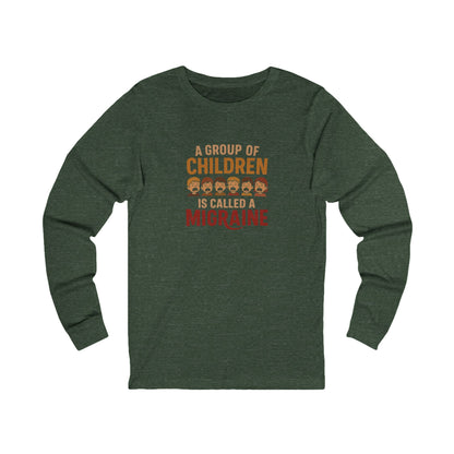 A Group of Children Is Called a Migraine — Retro Long Sleeve (Dark)