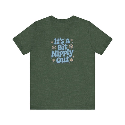 It's a Bit Nipply Out — Christmas Vacation Retro Tee (Dark)