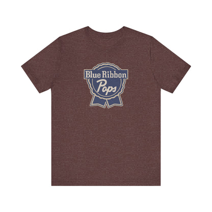 Blue Ribbon Pops Shirt — Funny Dad Gift, Retro Beer Dad Tee