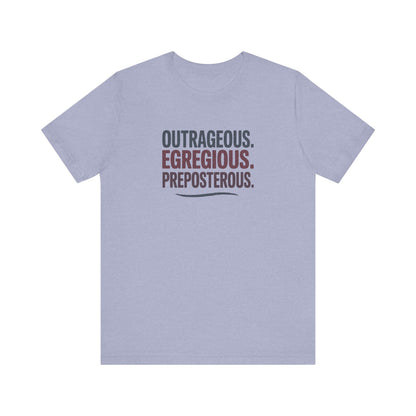 Outrageous Egregious Preposterous — Seinfeld Retro Tee (Dark)