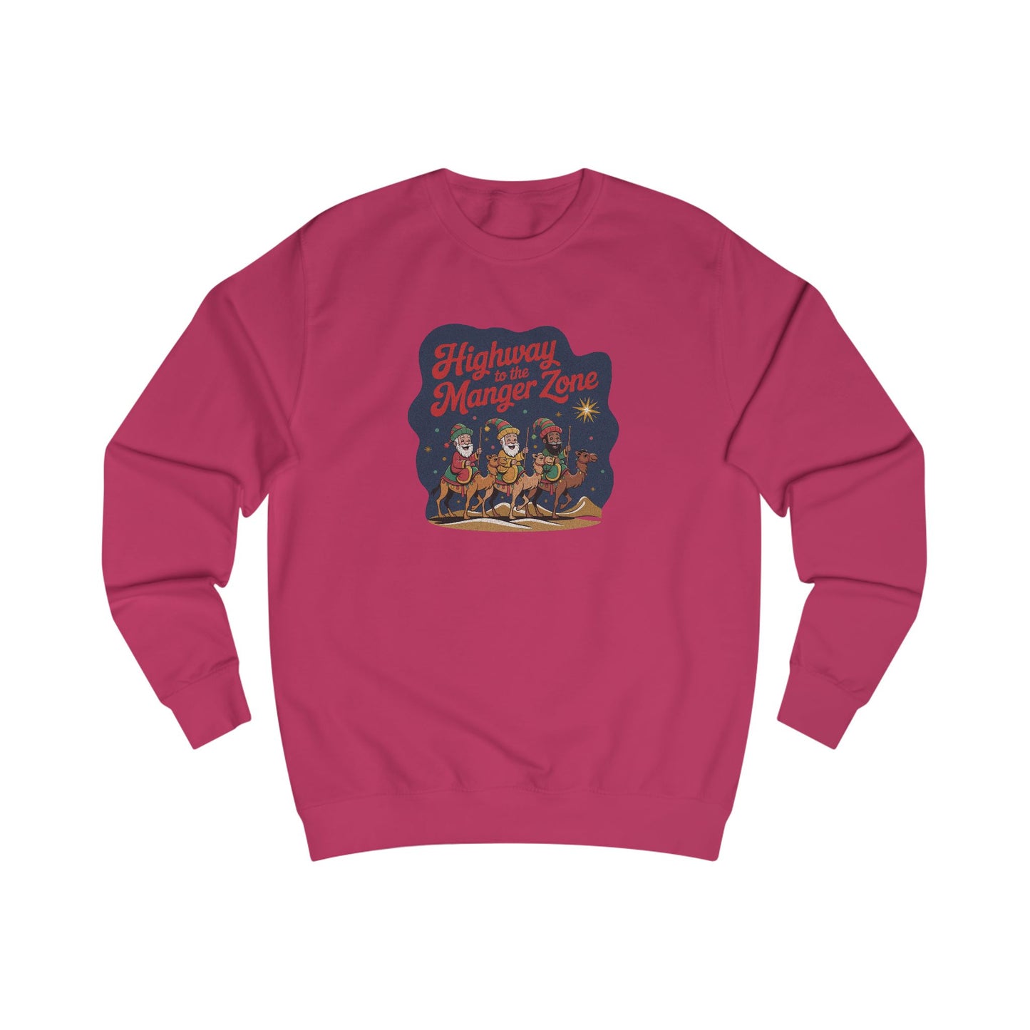 Highway to the Manger Zone — Top Gun Christmas Sweatshirt (Light)