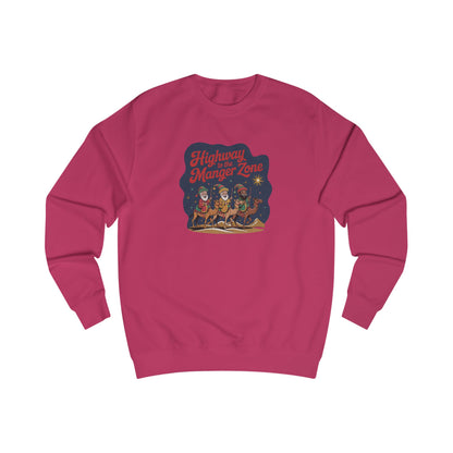 Highway to the Manger Zone — Top Gun Christmas Sweatshirt (Light)