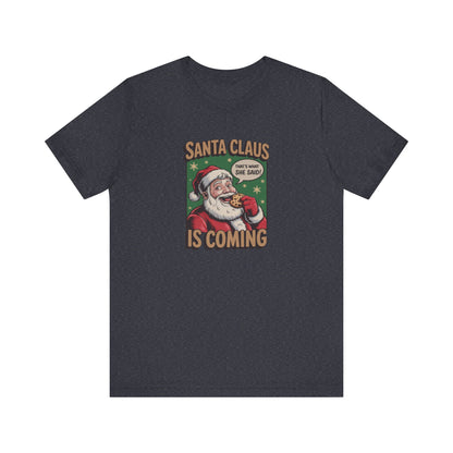 Santa Claus is Coming — Vintage Christmas Tee (Dark)