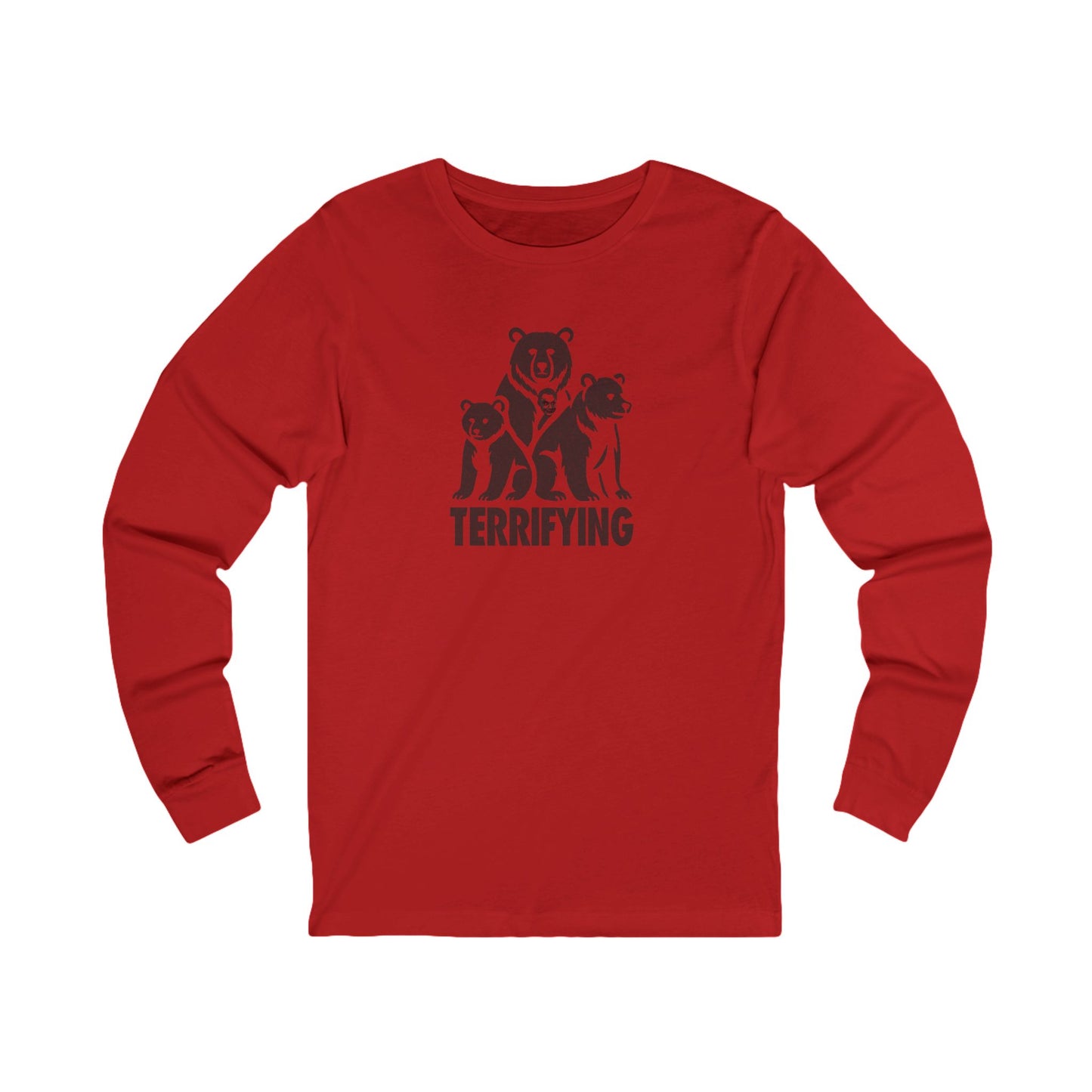 Bears Are Terrifying — Retro Silhouette Long Sleeve (Light)
