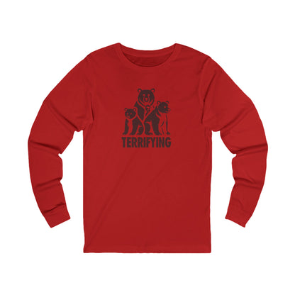 Bears Are Terrifying — Retro Silhouette Long Sleeve (Light)