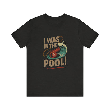 I Was in the Pool! — George Costanza Shrinkage Retro Tee (Dark)