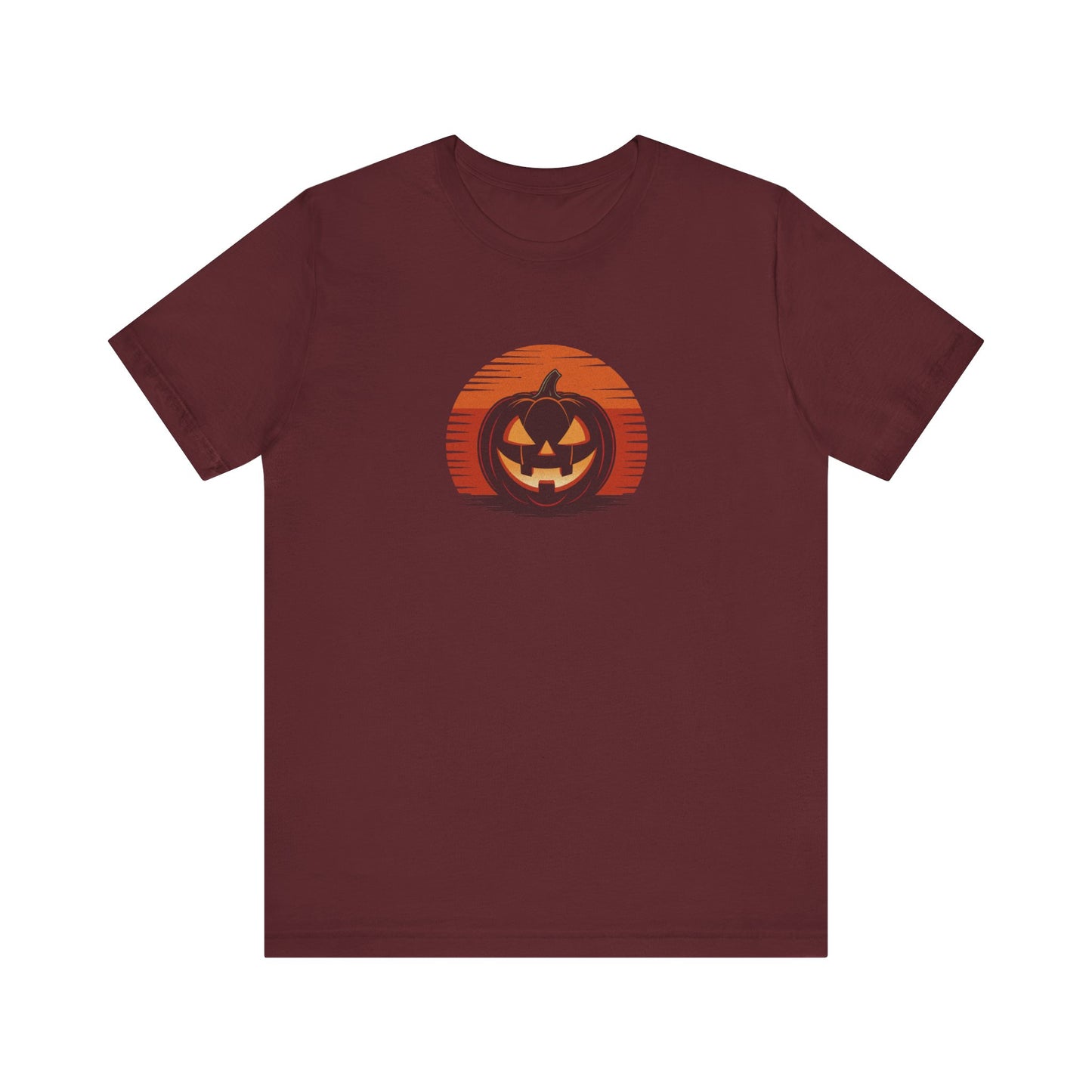Retro Jack: Sliced Sunset — Halloween Sunset Tee (Dark)