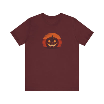 Retro Jack: Sliced Sunset — Halloween Sunset Tee (Dark)