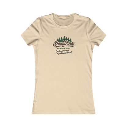 Shady Pines (Death Visits More Often Than Children) — Retro Women's Tee (Light)