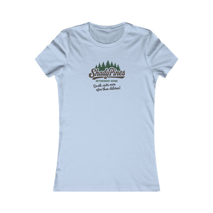 Shady Pines (Death Visits More Often Than Children) — Retro Women's Tee (Light)