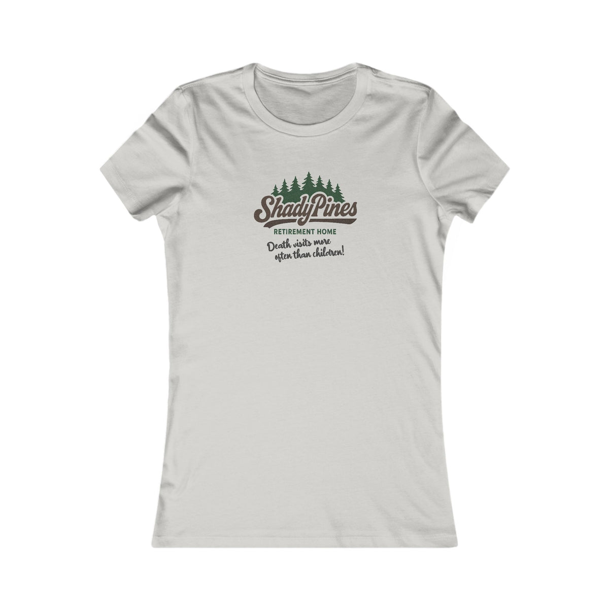 Shady Pines (Death Visits More Often Than Children) — Retro Women's Tee (Light)