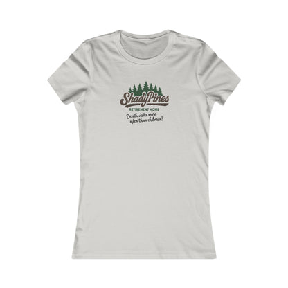 Shady Pines (Death Visits More Often Than Children) — Retro Women's Tee (Light)