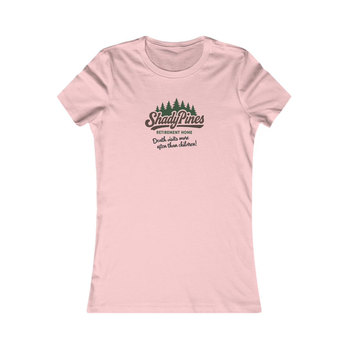 Shady Pines (Death Visits More Often Than Children) — Retro Women's Tee (Light)