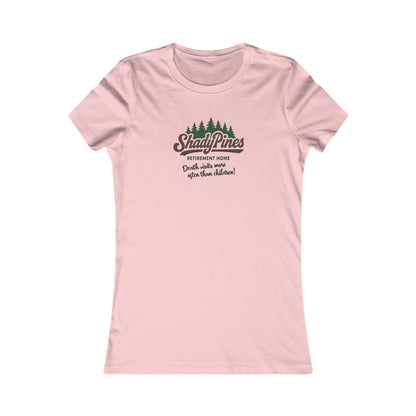 Shady Pines (Death Visits More Often Than Children) — Retro Women's Tee (Light)