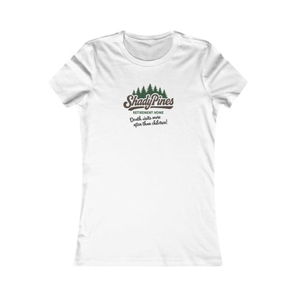Shady Pines (Death Visits More Often Than Children) — Retro Women's Tee (Light)