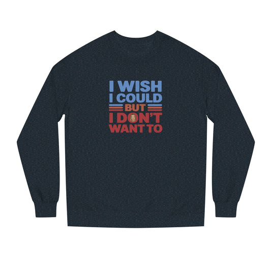 I Wish I Could, But I Don't Want To — Phoebe Buffay Retro Sweatshirt (Dark)