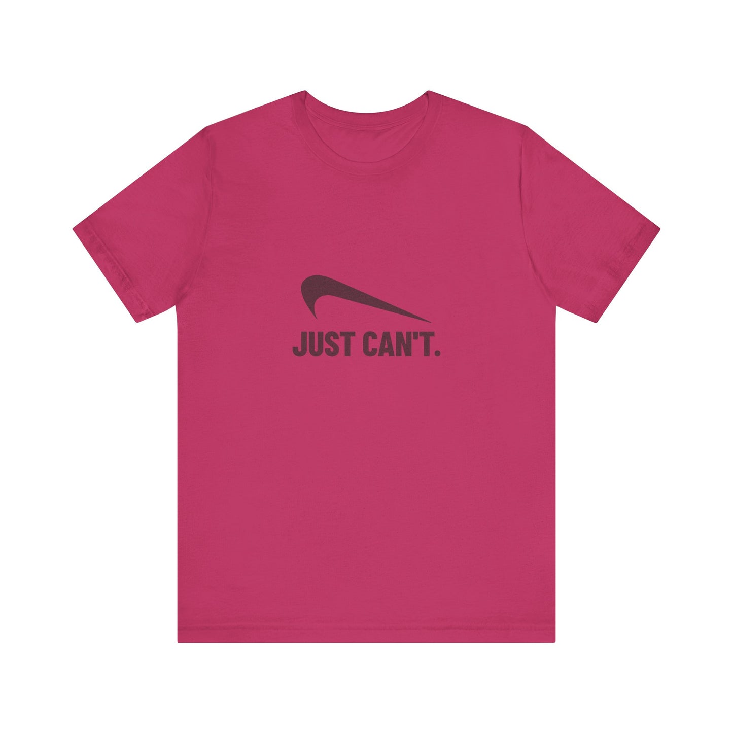 Just Can’t Athletic Parody — Retro Workout Tee (Light)