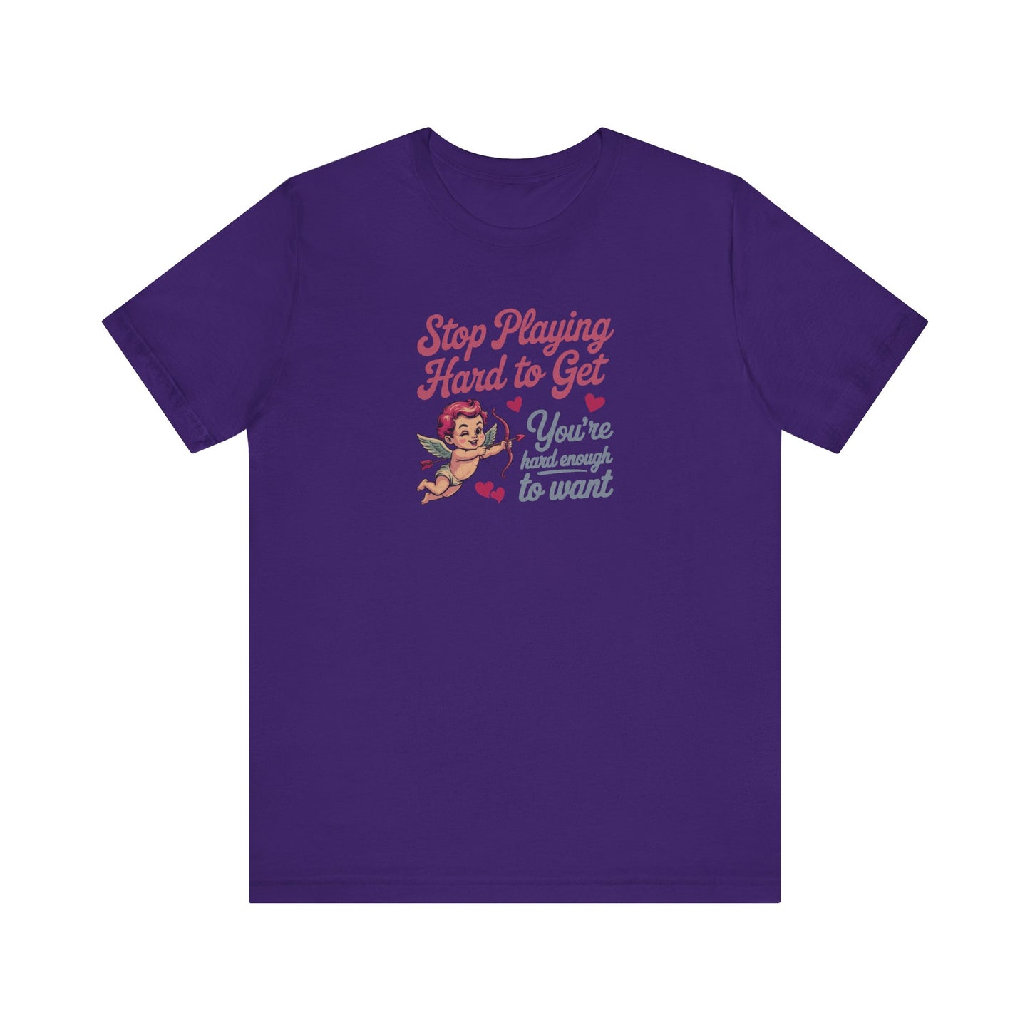 Stop Playing Hard to Get — Retro Cupid Tee (Dark)