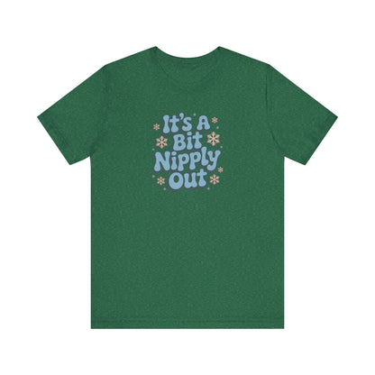 It's a Bit Nipply Out — Christmas Vacation Retro Tee (Dark)