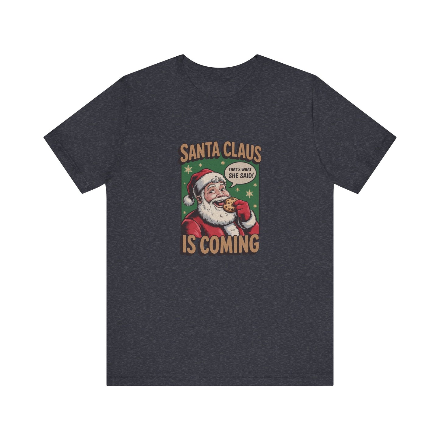 Santa Claus is Coming — Vintage Christmas Tee (Dark)