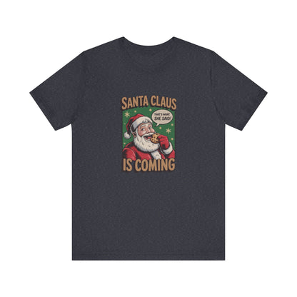 Santa Claus is Coming — Vintage Christmas Tee (Dark)