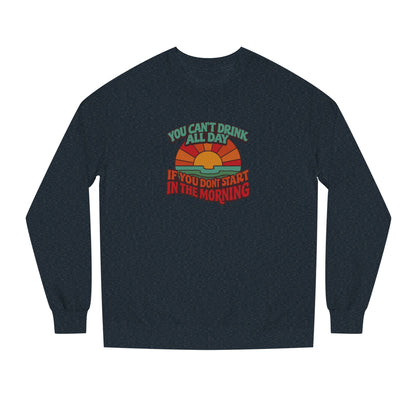 You Can't Drink All Day PSA — Retro Sunrise Sweatshirt (Dark)