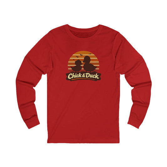 The Chick and the Duck — Friends Retro Long Sleeve (Light)
