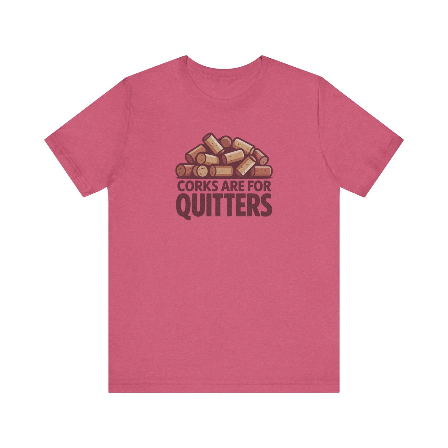 Corks Are For Quitters – Wine Lover Retro Tee (Light)