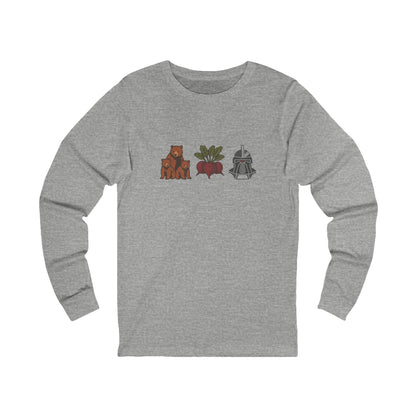 Bears, Beets, Battlestar (Icons) — Retro Long Sleeve (Light)
