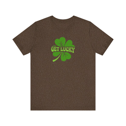 I’m Up All Night to Get Lucky — St. Patrick's Retro Tee (Dark)
