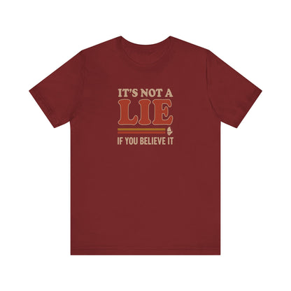 It’s Not a Lie, If You Believe It — George Costanza Retro Tee (Dark)