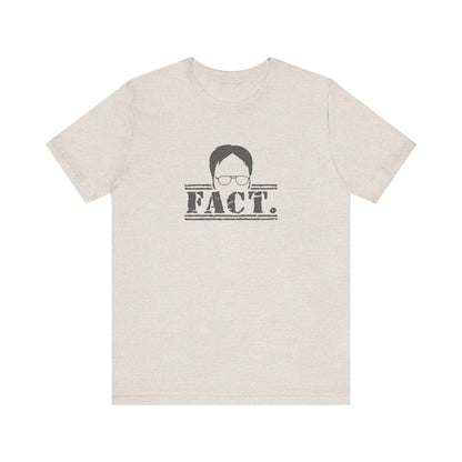 Dwight Schrute FACT. — The Office-Inspired Retro Tee (Light)
