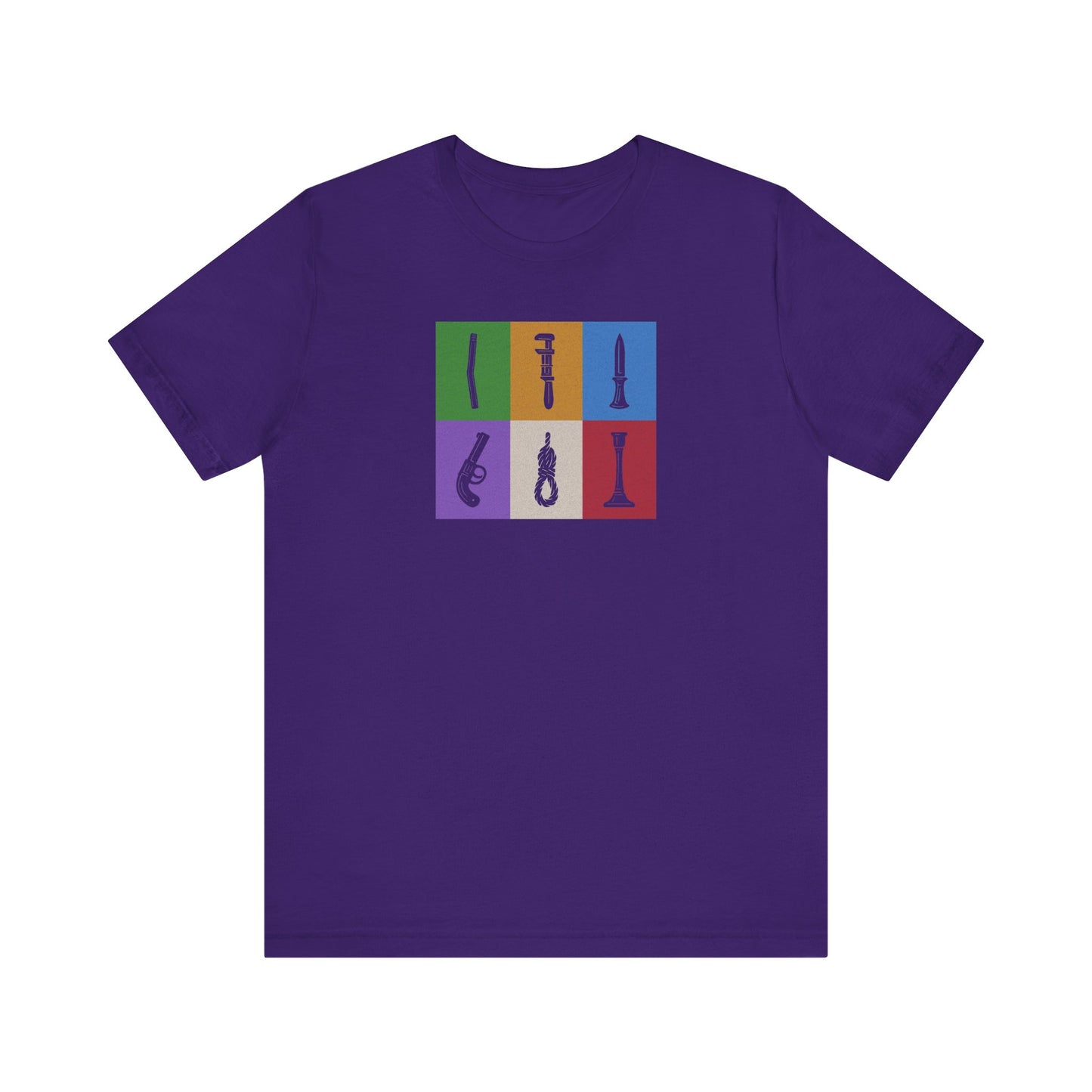 Six Ways Into the Evidence Locker — Clue Retro Tee (Dark)